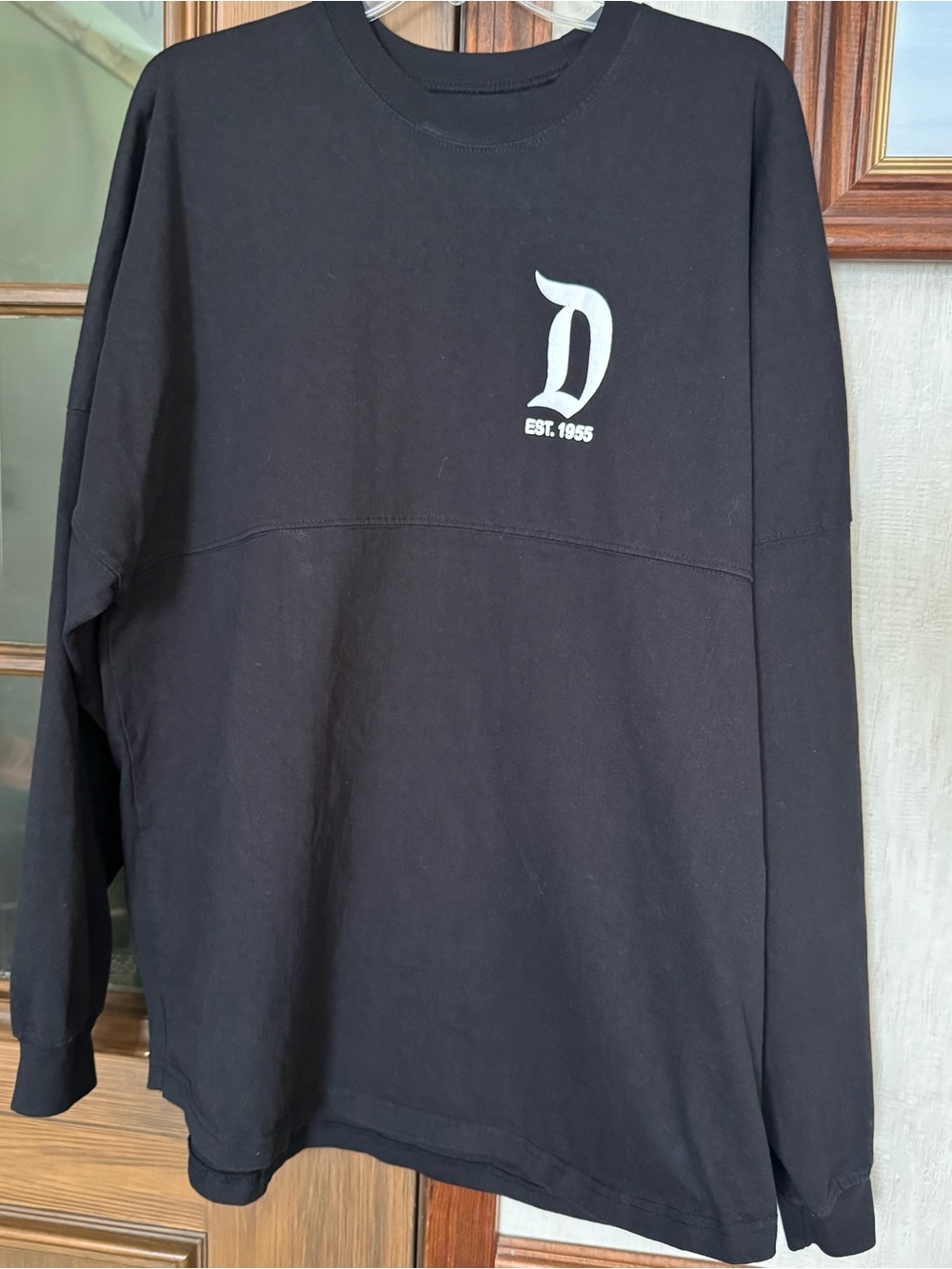 Disney x Spirit Jersey Black Crewneck Sweater